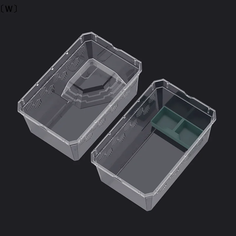 〔W〕Reptile Tank Insect Spiders Tortoise Lizard Plastic Transparent Reptile Breeding Box Vivarium With Balcony Feeding Supplies - Image 3