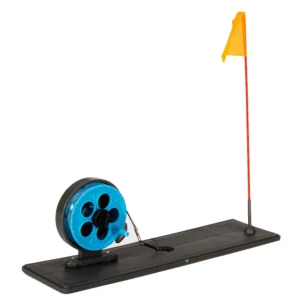Portable Winter Ice Fishing Rod Tip Up With Flag Marker Pole Indicator Equipment Tip-Up Hand Free Pole Orange Foldable Flag