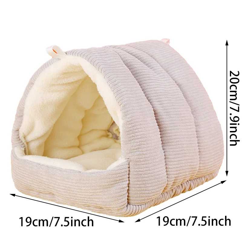 Parrot Nest Warm Bird Nest Winter House Shed Hut Hanging Hammock Cage Accessories Plush Hideaway Hamster Small Pet Parrot Nest - Image 6