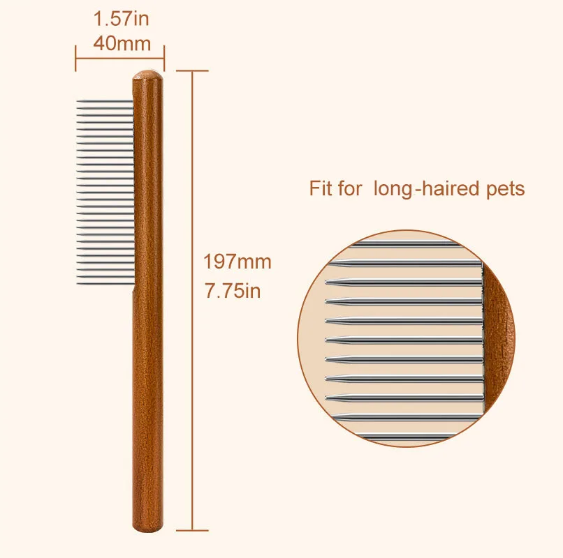 Pet Flea Comb Cat Dog Comb for Fleas Ticks Removal Tools Stainless Steel Grooming Brush For matted Long Short Hair Pets Products - Image 7