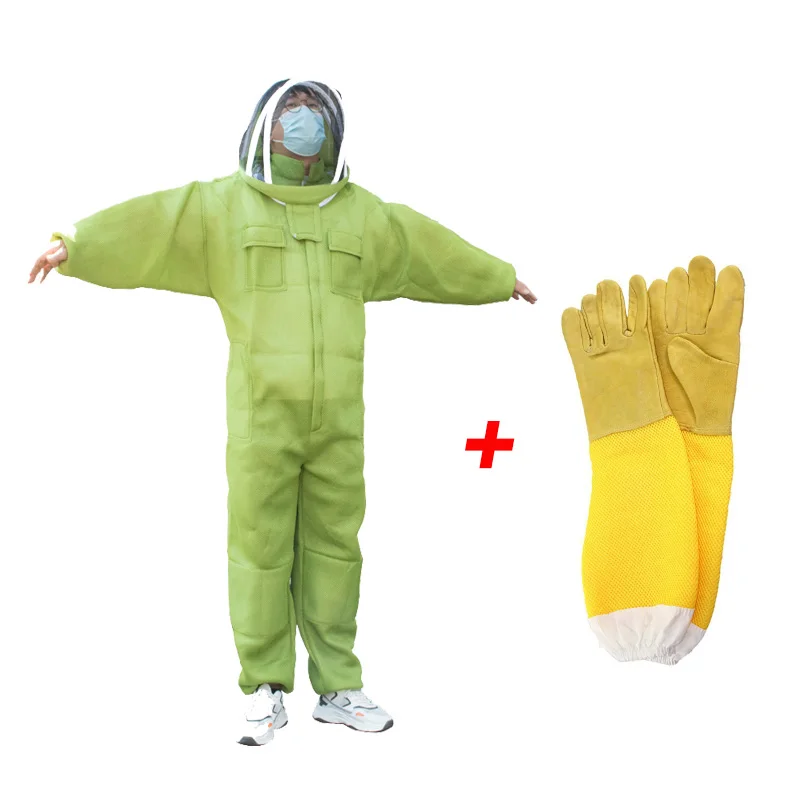 Beekeeper 3D Breathable Cloth Protection Long Sleeve Coverall Gloves Suit Extra Beekeeping Bee Farm Tools Supplies - Image 8