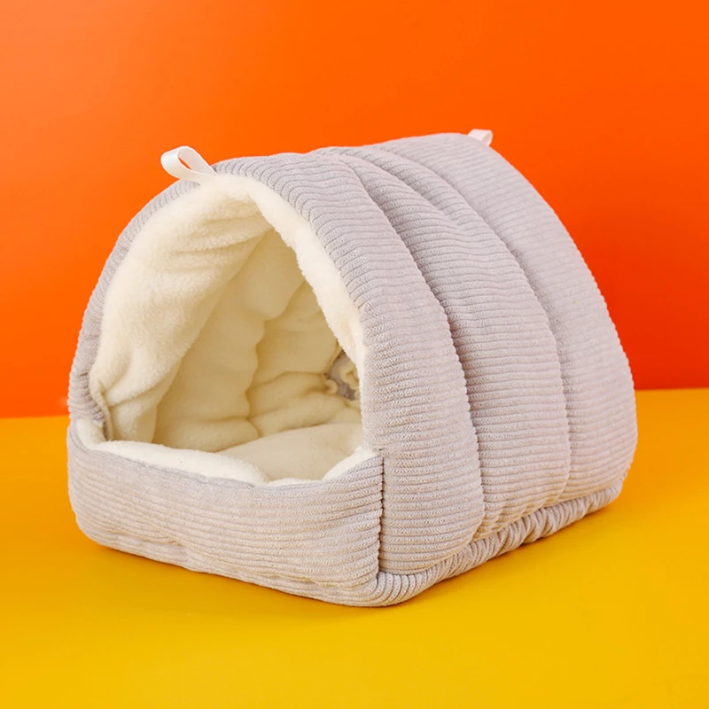Parrot Nest Warm Bird Nest Winter House Shed Hut Hanging Hammock Cage Accessories Plush Hideaway Hamster Small Pet Parrot Nest - Image 2