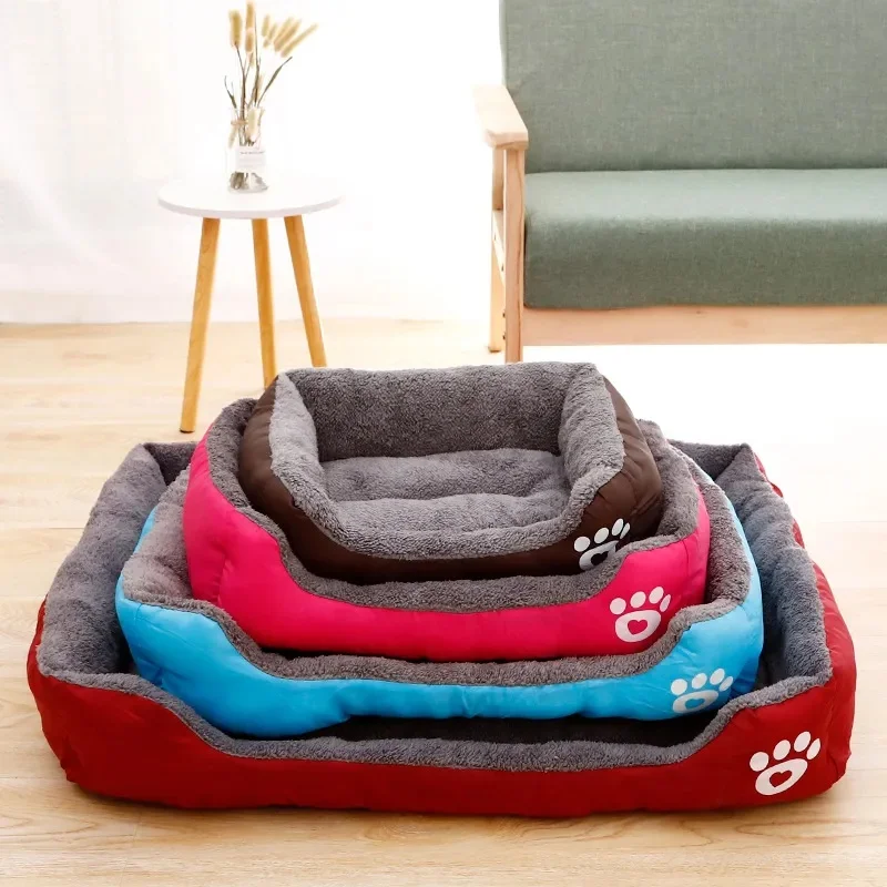 Pet Large Dog Bed Warm House Candy-colored Square Nest Pet Kennel For Small Medium Large Dogs Cat Puppy Plus Size Dog Baskets - Image 2