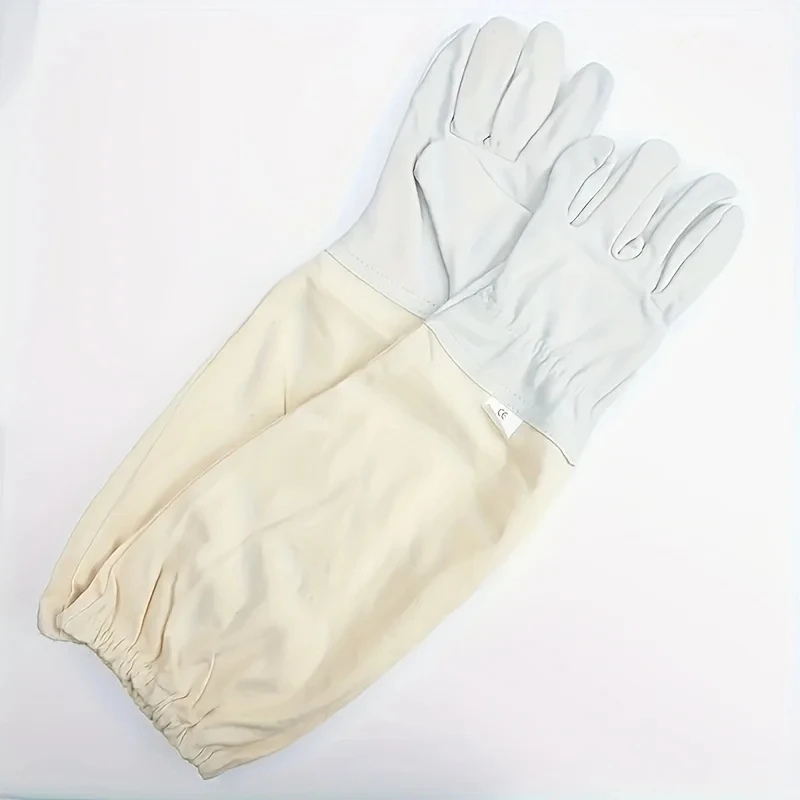 1 Pair Safe Beekeeping Gloves Anti-bee Anti-sting Breathable Protective Long Sleeves for Beekeeper Canvas Gloves Beekeeping Tool - Image 2