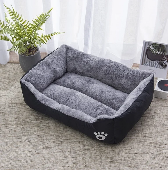 Black Dog Bed Plush Sleeping Bed for Large, Medium and Small Dogs, Non-Slip and Bite-Resistant Pet Sleeping Mat - Image 3