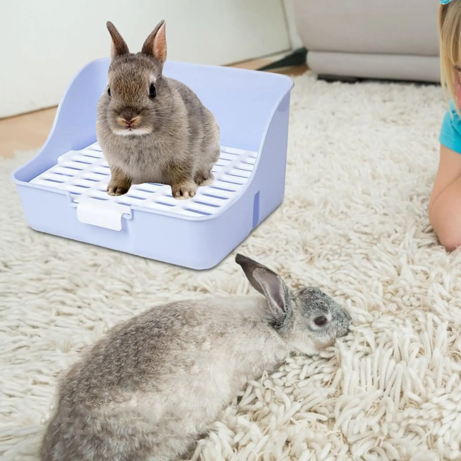 Rabbit Litter Box Detachable Pee Tray Portable Bedpan Pet Toilet for Hamster Small Animals Chinchillas Pet Supplies Bunny - Image 3