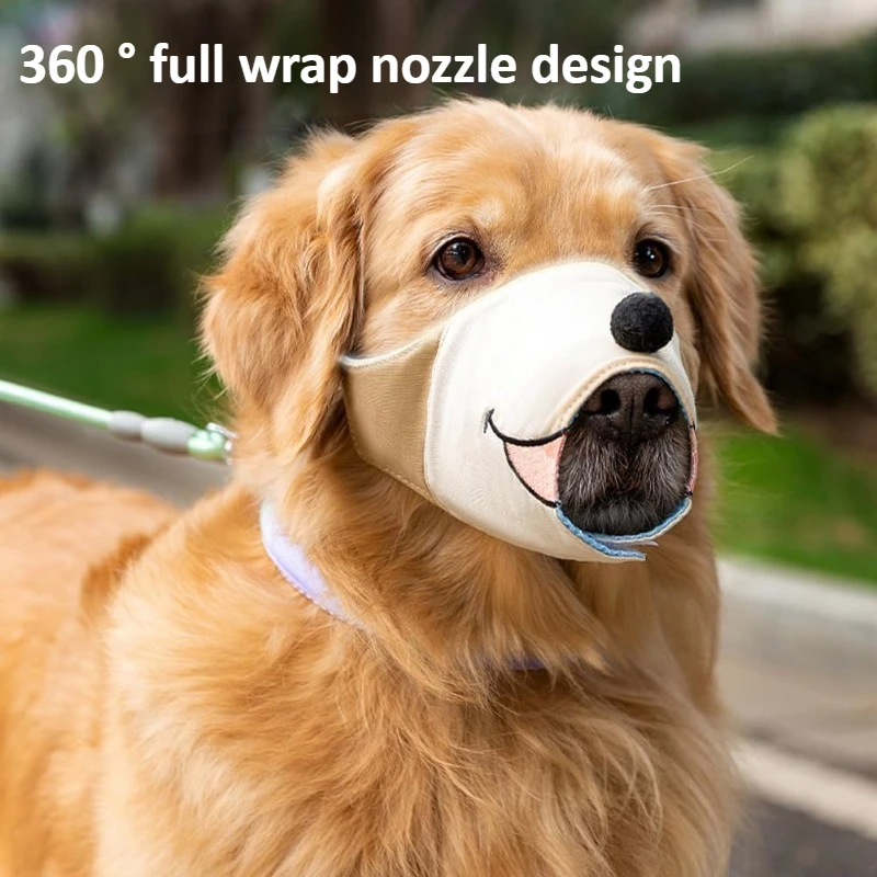 Dog Muzzles for Small To Large Dog Anti Barking Adjustable Muzzle Breathable Gentle Cloth Dog Muzzle Cute Funny Dog Muzzles - Image 5