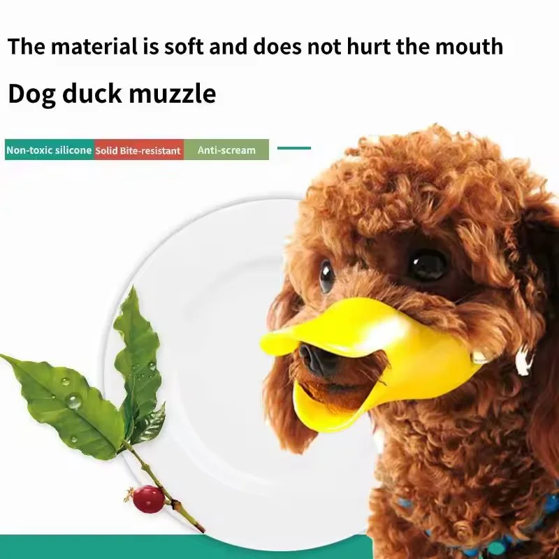 Silicone Soft & Safe Dog Muzzle - Anti-Biting, Anti-Barking, for Small to Medium Dogs,Anti-Bark Device,Duck-Bill Design - Image 2
