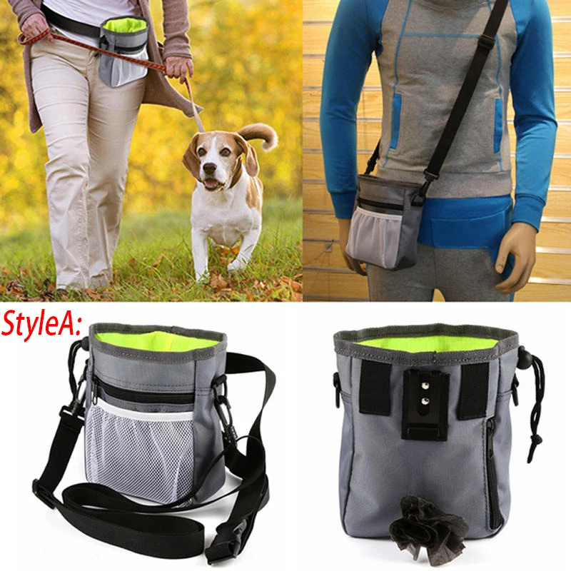 Pet Dog Puppy Training Treat Snack Pet Feed Pocket Pouch Multifunctional Pouch Food Crossbody Bag Pocket Dogwalking Waist Bag