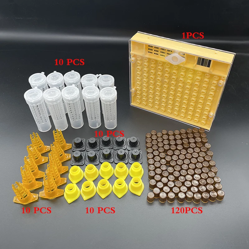 Beekeeping King Queen Bee Rearing System Box Plastic Cup Cell Protection Cover Cage Apiculture Kit Bees Tools Supplies 1 Set - Image 8