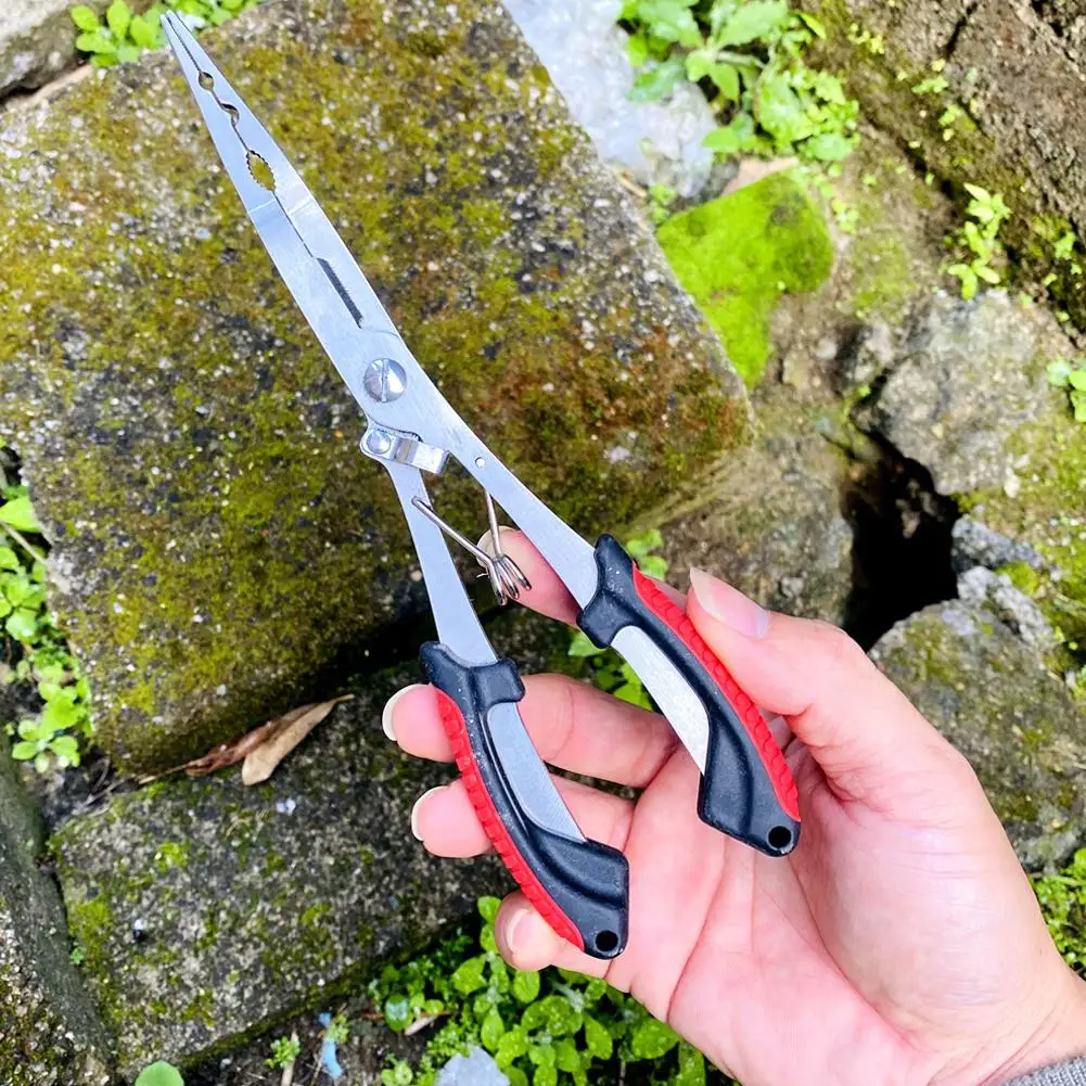 Fish Pliers Ergonomics Anti-slip High-strength Multifunctional Cut Fishing Line Fishing Tied Hooks Pliers Angling Equipment - Image 4