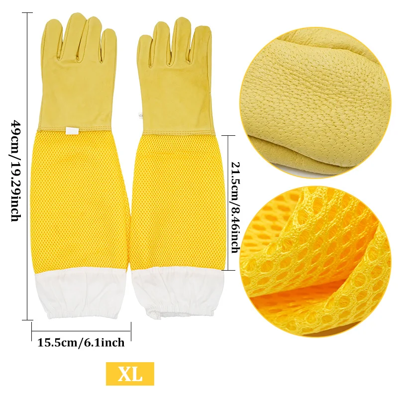 Beekeeper Beekeeping Gloves Protective Sleeves Ventilated Professional Anti Bee for Apiculture Beekeeper Prevent Beehive tools - Image 9