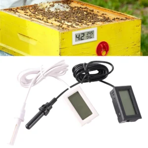 1 set Beekeeping Beehive LCD Digital Display Hygrothermograph Electronic Embedded Temperature & Humidity Meter Gauge Instruments