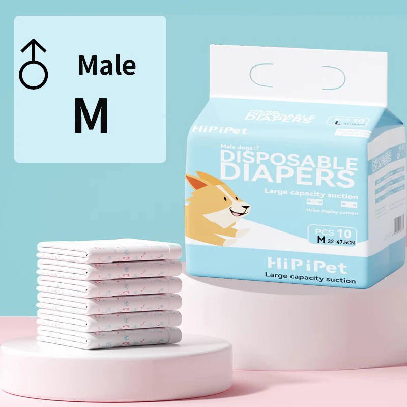 10Pcs Disposable Pet Diapers for Males Females Dogs Absorbent Doggy Disposable Underwear Physiological Pants for Dogs Puppy - Image 8