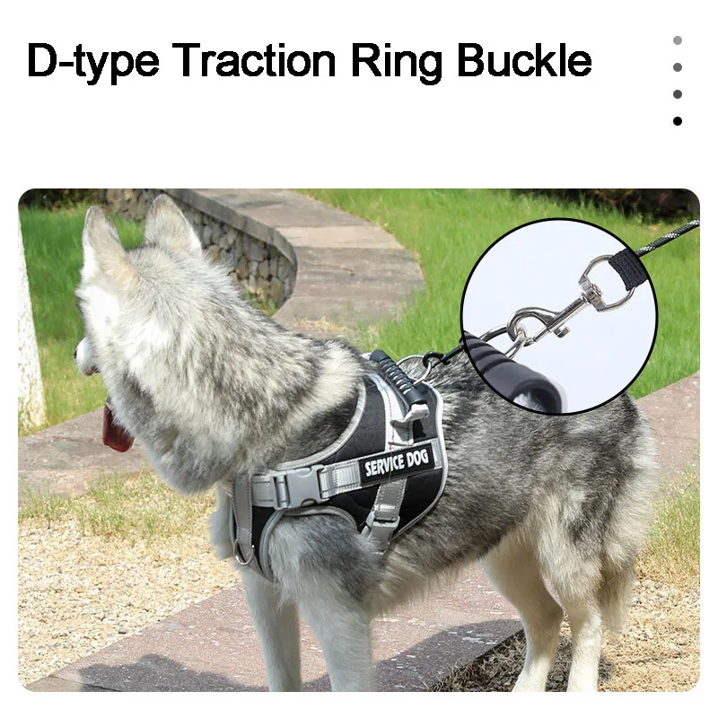 Service Dog Chest Harness No Pull Dog Hook Suitable Large Dog Vest Style Walking Rope Control Dog Strap Accessories Prevent Loss - Image 2