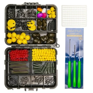 Fishing Parts Set Carp Fishing Equipment Kit Carp Fishing Tackle Box Include Swivels Bait Fishing Needles