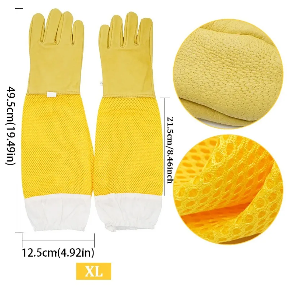 Beekeeper Gloves Protective Sleeves Ventilated Professional Anti Bee for Apiculture Beekeeper Prevent Beehive tools - Image 10