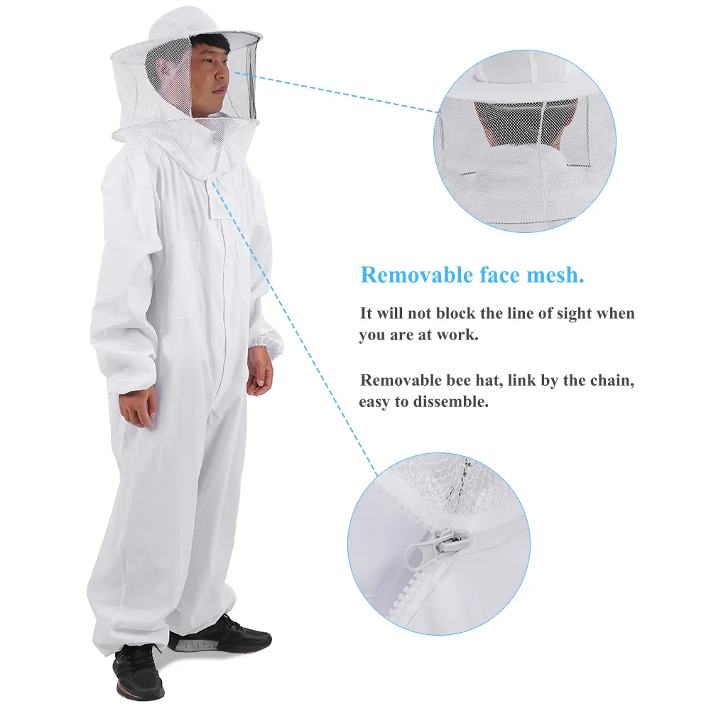 Professional Beekeeper Protective Suit Breathable Bee Keeping Full Body Suit Beekeeping Protective Equipment - Image 6