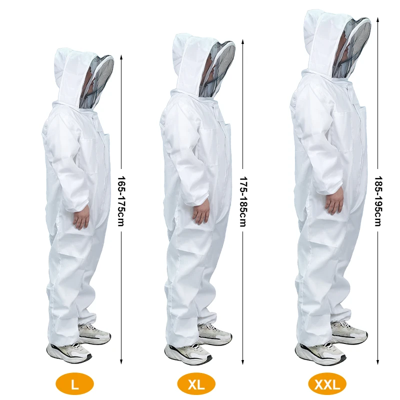 1pc Full Body Beekeeping Clothes Professional Beekeepers Clothes Protection Professional Beekeeping Suit Safty Veil Unisex - Image 3