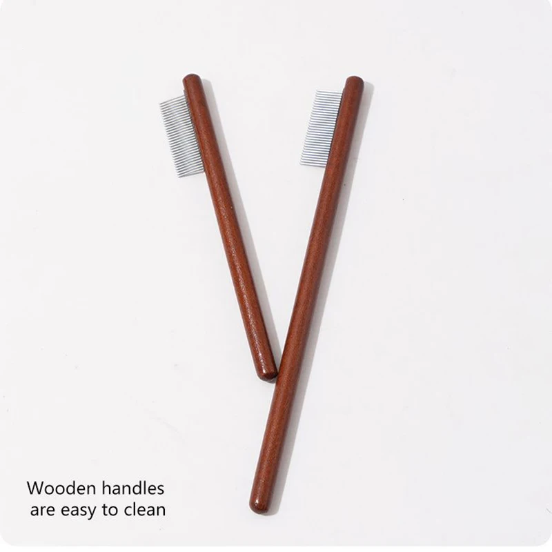 Pet Woodiness Facial Cleaning Comb Removes Tear Stains Eye-poop Comb Dog Hair Repair Scissors Cat Hair Comb Pet Clean Supplies - Image 5