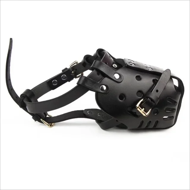 Dog Muzzle,Adjustable Leather Pet Muzzle,Training Muzzle to Prevent Biting, Barking and Eating, for German Shepherd, Dalmatian, - Image 7