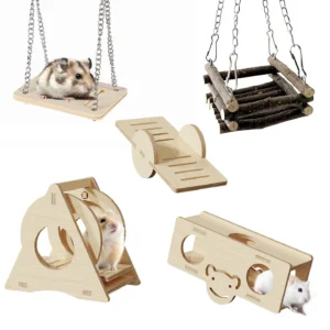 Hamster Toy Swing Ladder Coconut Shell Hammock Gold Bear Decorative Landscaping Supplies Molar Platform Tree Hole Tunnel