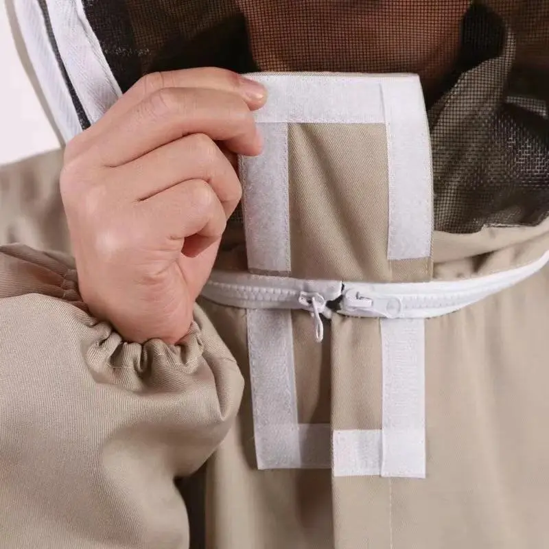 Full Body Beekeeping Professional Ventilated Bee Keeping Suit With Leather Glove Beeproof Protective Clothing Farm Safety Outfit - Image 5