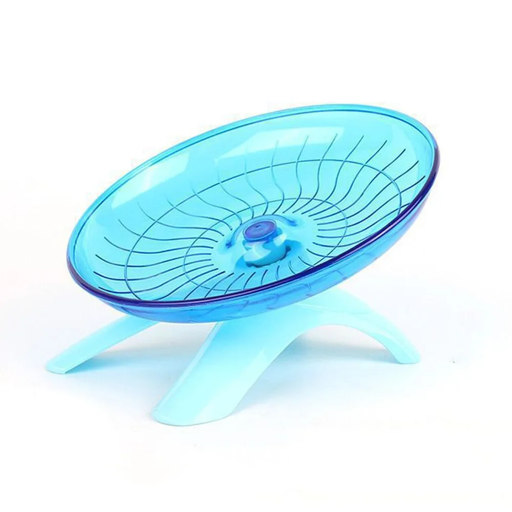 Transparent Hamster Flying Wheel Steel Axle Quiet Operation Hamster Running Wheel Plastic Stable Base Running Disc Toy - Image 7