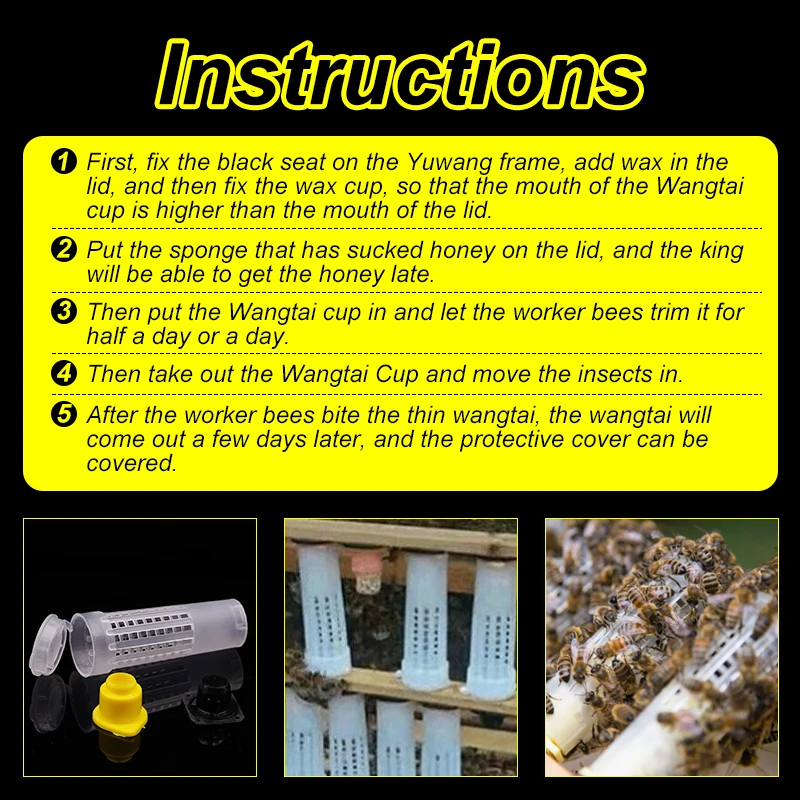 1 Set Beekeeping Cages King Queen Rearing System Plastic Bee Catcher Box Cell Cups Complete Kit Apicultura Tools Supplies - Image 5