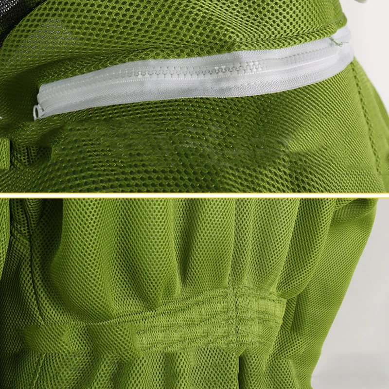 New Professional Ventilated Full Body Beekeeping Bee Keeping Suit with Leather Gloves Green Color Child Beekeeping Protective - Image 5