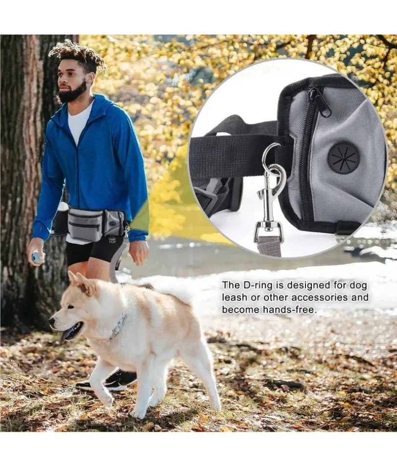 Dog Treat Pouch for Training Outdoor Dog Treat Pouch Training Feeding Bag Large Capacity Pet Trainer Reward Waist Bag Dog Supply - Image 6