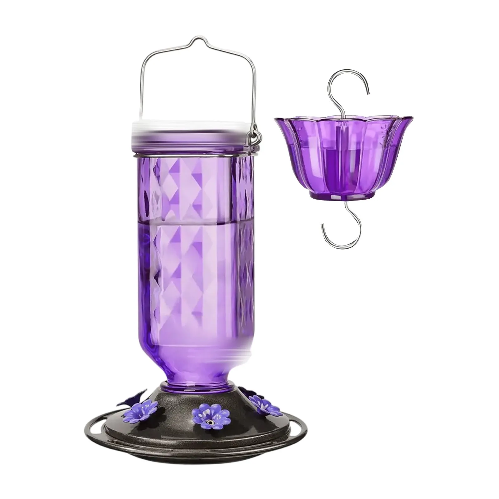 Glass Hanging Hummingbird Feeder Ant-Proof Bird Feeder Outdoor Garden Hanging Decorations Unique Gift For Parents - Image 4