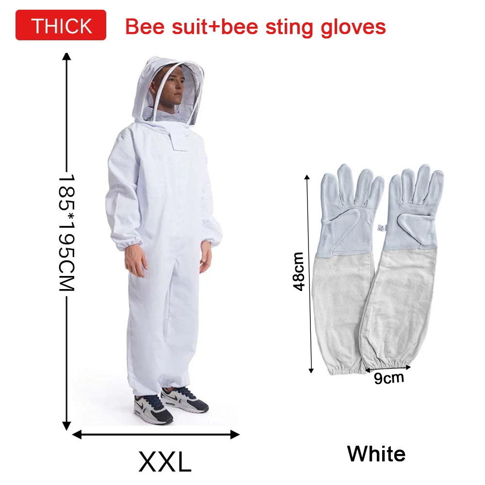 Full Body Beekeeping Clothes Professional Beekeepers Clothes Protection Beekeeping Suit Safty Veil Unisex Children Protective - Image 9