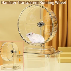 Hamster Running Sport Transparent Widened Running Wheel Support Toy Small Pet Bearing Silent Running Wheel Pets Accessories