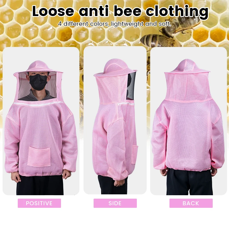 Beekeeping Apiculture Clothes Professional Beekeepers Clothes Protection Beekeeping Suit Safty Veil Unisex Children Protective - Image 4