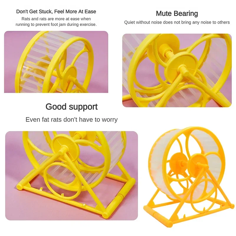 Hamster Running Wheel Hamster Ultra Quiet Anti Jamming Small Animal Sports Running Wheels Hamster Cage Accessories Toys Hamster - Image 4