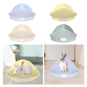 Medium Rabbit Litter Box Bunnies Corner Toilet Box for Ferret Hamster Dragon Cat Guinea Pig Dutch Pig Supplies