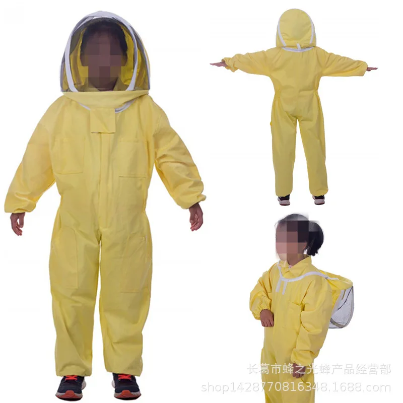 New Professional Ventilated Full Body Beekeeping Bee Keeping Suit with Leather Gloves Green Color Child Beekeeping Protective - Image 6