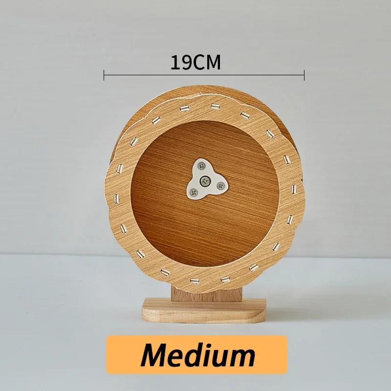 21CM Solid Wood Hamsters Wheel Silent Exercise Running Hamsters Wheel with Bracket Roller Train Small Animals Toys Pet Products - Image 9