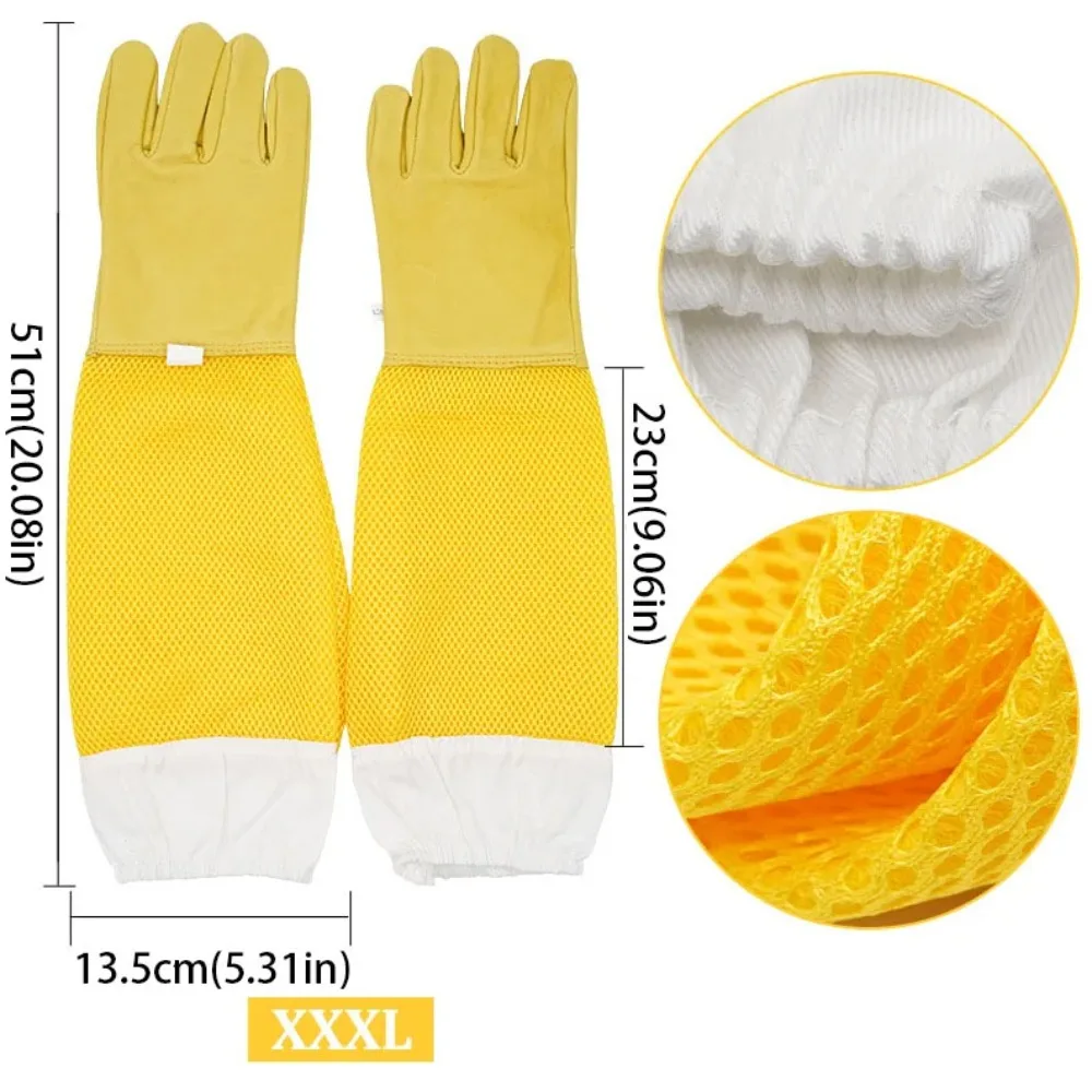 Beekeeper Gloves Protective Sleeves Ventilated Professional Anti Bee for Apiculture Beekeeper Prevent Beehive tools - Image 8