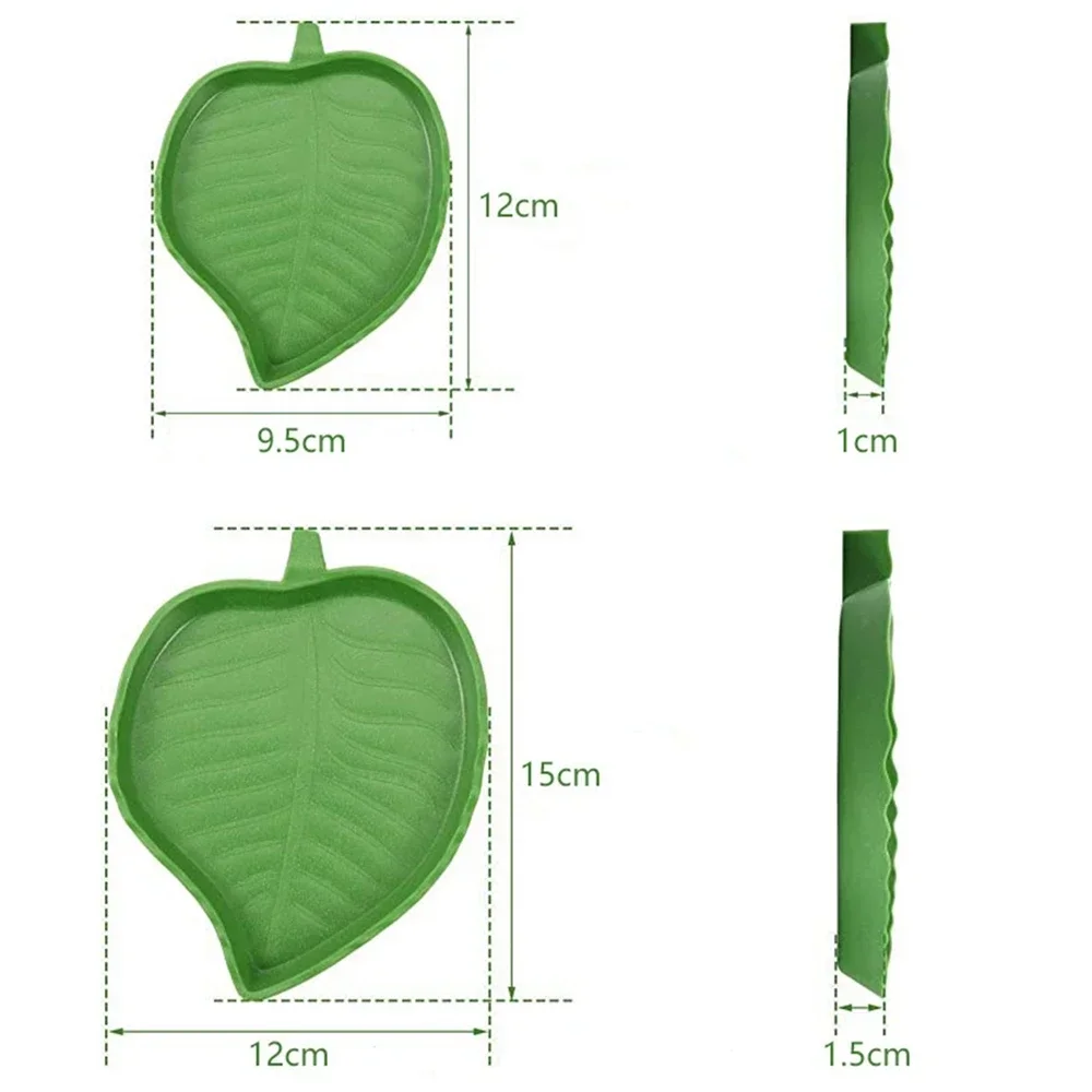 Leaf Shape Reptile Feeder Food Water Bowl For Turtle Lizards Hamsters Snakes Tortoise Gecko Small Pets Feeder Pet Supplies - Image 5