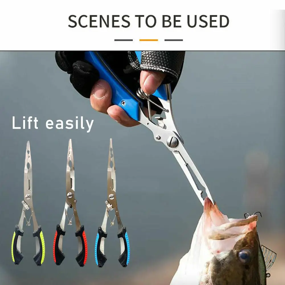 Fish Pliers Ergonomics Anti-slip High-strength Multifunctional Cut Fishing Line Fishing Tied Hooks Pliers Angling Equipment - Image 3