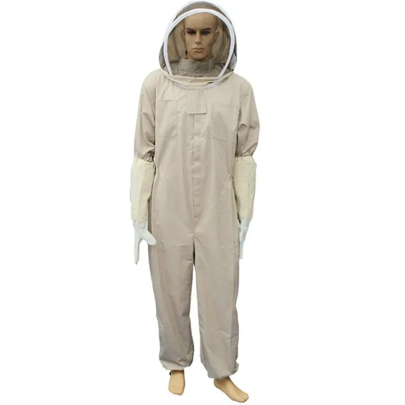 Full Body Beekeeping Professional Ventilated Bee Keeping Suit With Leather Glove Beeproof Protective Clothing Farm Safety Outfit - Image 2