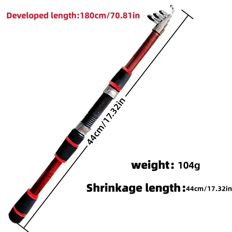 Fishing Pole Set Full Kits With Telescopic Fishing Rod And Spinning Reel Baits Hooks Travel Pole Set - Image 2