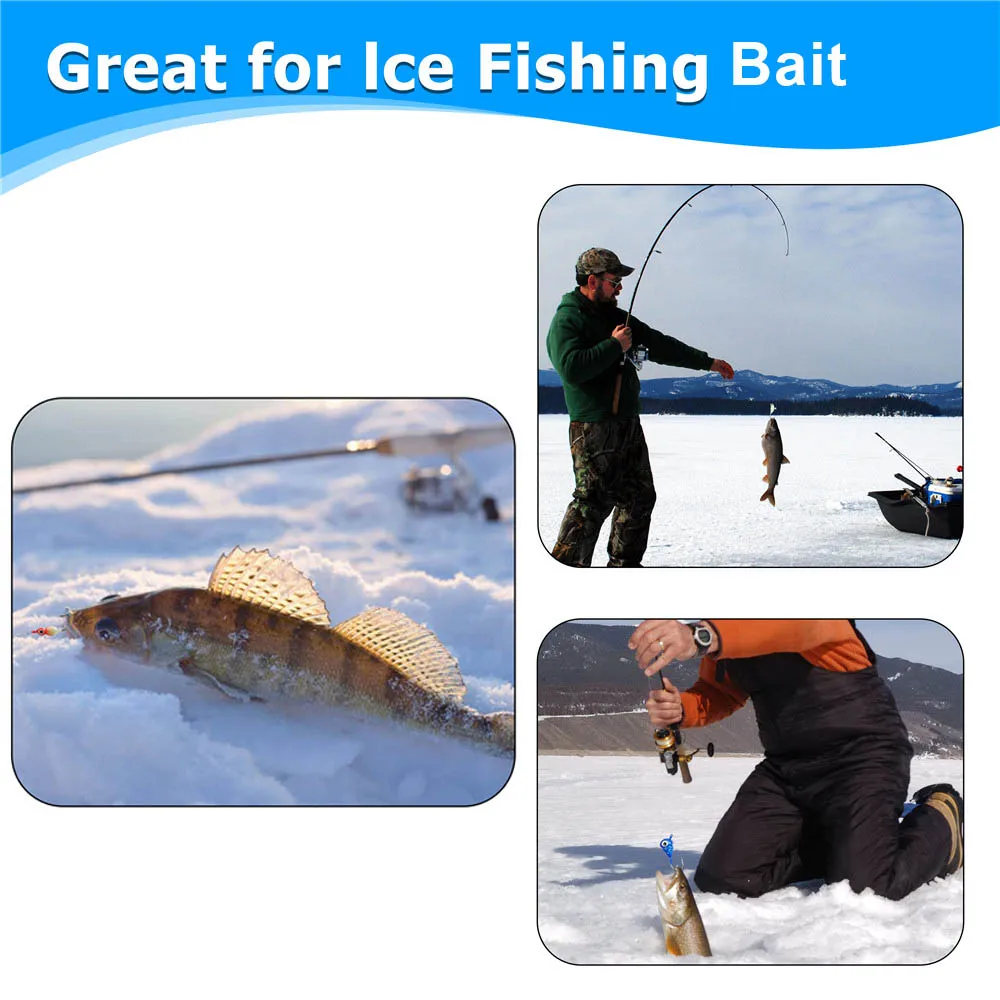 12Pcs Winter Ice Fishing Lure ice jigs for Crappie Bass Panfish 1.2g-2.6g Artificial bait Hard Jig Head Hooks Fishing Kit - Image 5