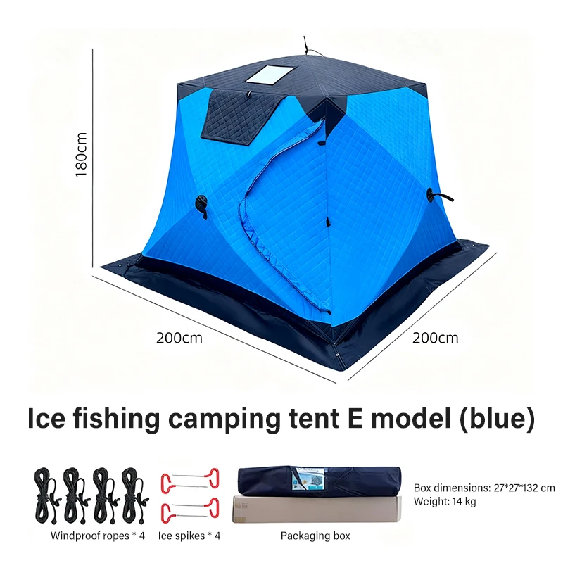 Outdoor Winter Fishing Tent For Camping 3-4 Person With Windows Quick Opening Tent Windproof And Waterproof Camping Gadgets - Image 8