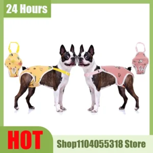Female Dog Shorts Diapers Suspenders Physiological Pants Washable Underwear Diapers Sanitary Panties French Bulldog Small Dogs
