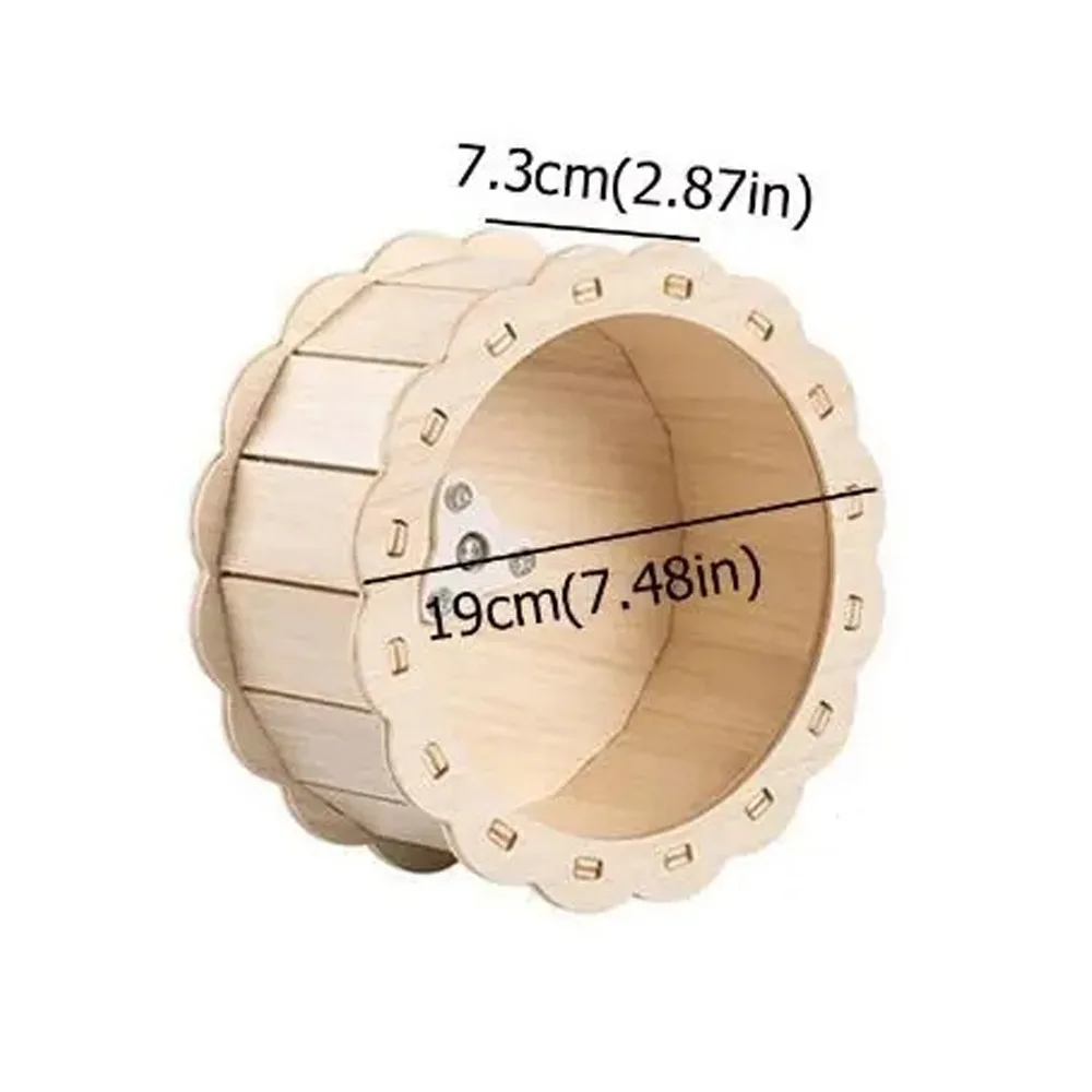 High Quality DIY Wooden Running Wheel Removable Silent Exercise Wheel Exercise for Hamster - Image 7