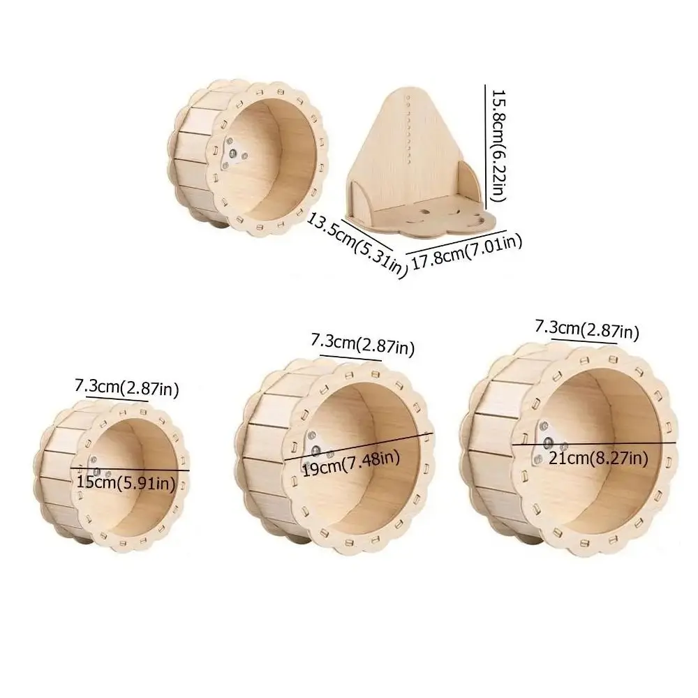 High Quality DIY Wooden Running Wheel Removable Silent Exercise Wheel Exercise for Hamster - Image 6