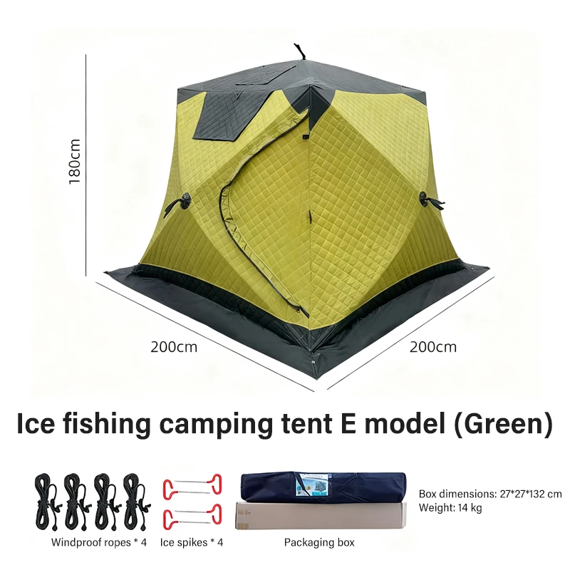 Outdoor Winter Fishing Tent For Camping 3-4 Person With Windows Quick Opening Tent Windproof And Waterproof Camping Gadgets - Image 7